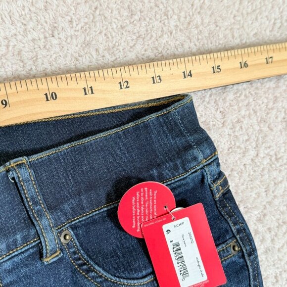 Spanx Women Flare Jeans Small Petite Midnight Shade Indigo Blue Boho Western NWT - Picture 7 of 11